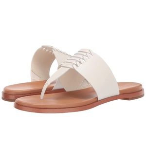 White ivory leather sandals- Cole Haan